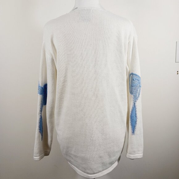 Storybook Knits Christmas, Holiday Cardigan Sweater, Ornaments & Ribbon, Size M - Picture 4 of 16